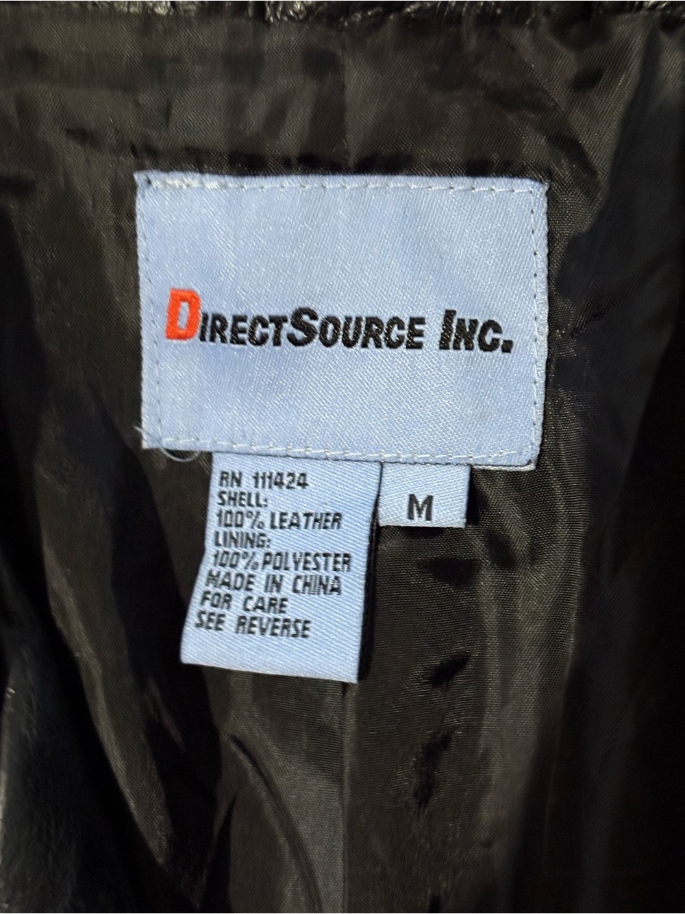 Black Double-Breasted Leather Trench Coat - Picture 2 of 3